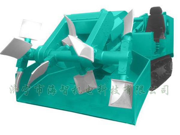 為了提高裝載效率，在取料方面通過滾耙式旋轉(zhuǎn)連續(xù)取料的方式